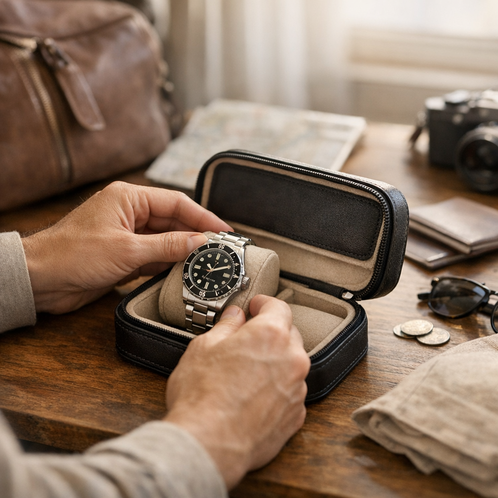 La méthode prudente pour stocker une montre avant un déplacement