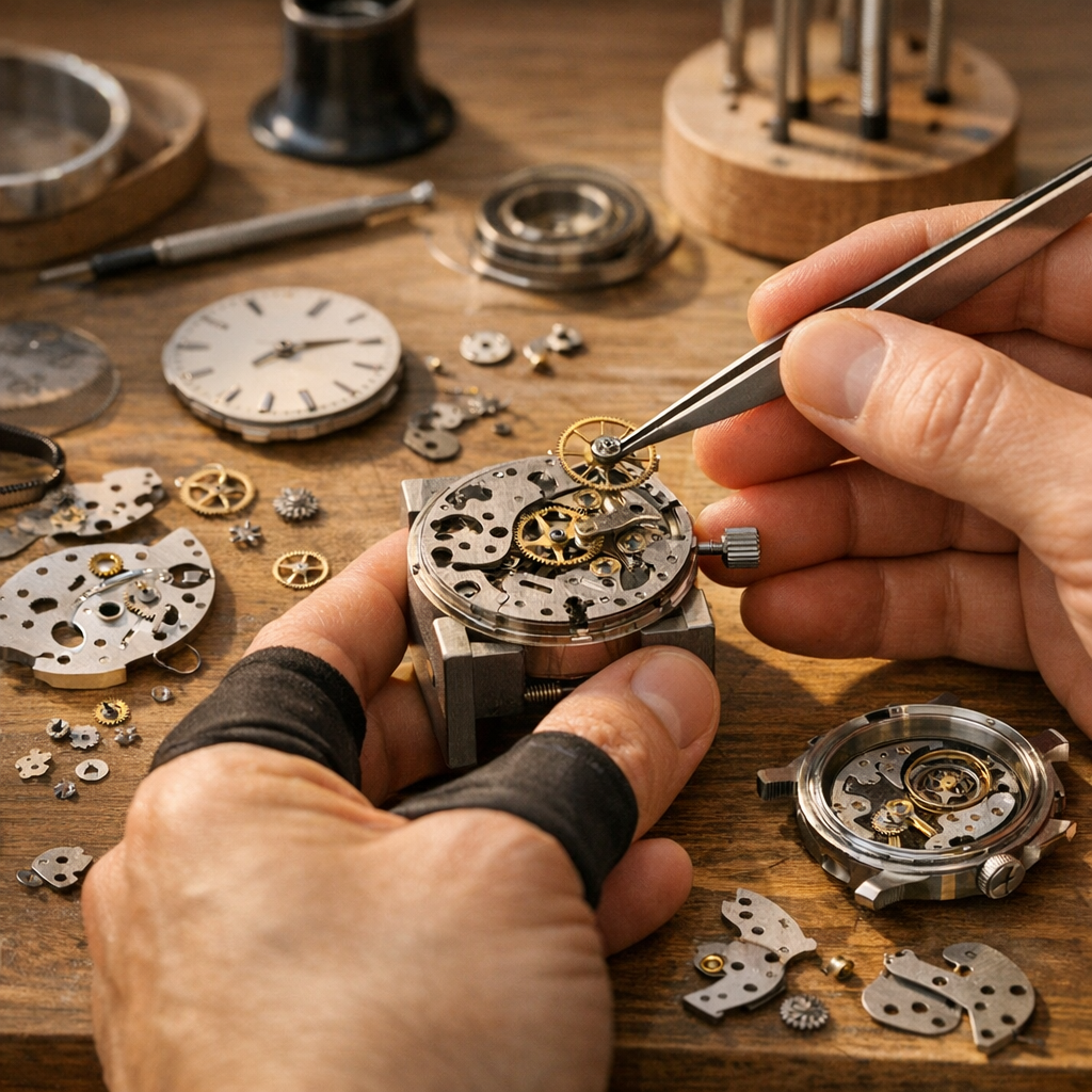 Fonctionnement d’une montre mécanique : composants et remontage