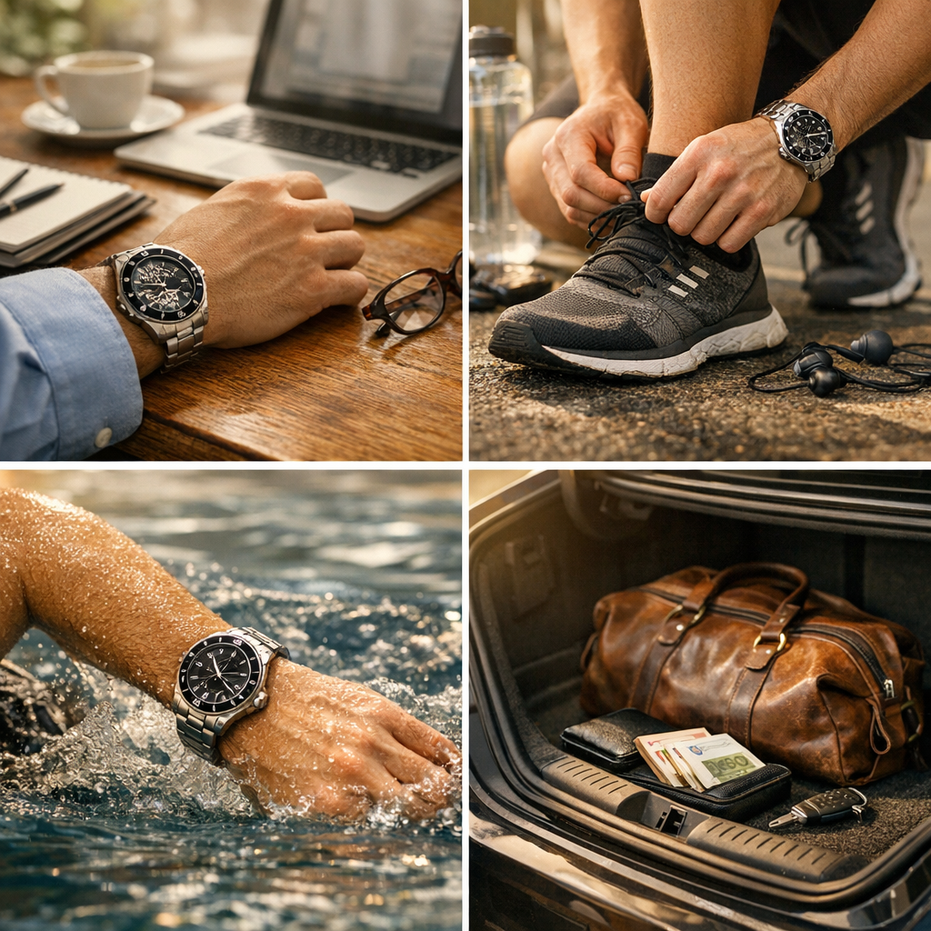 Port quotidien, eau, sport, coffre : les usages qui changent le rythme