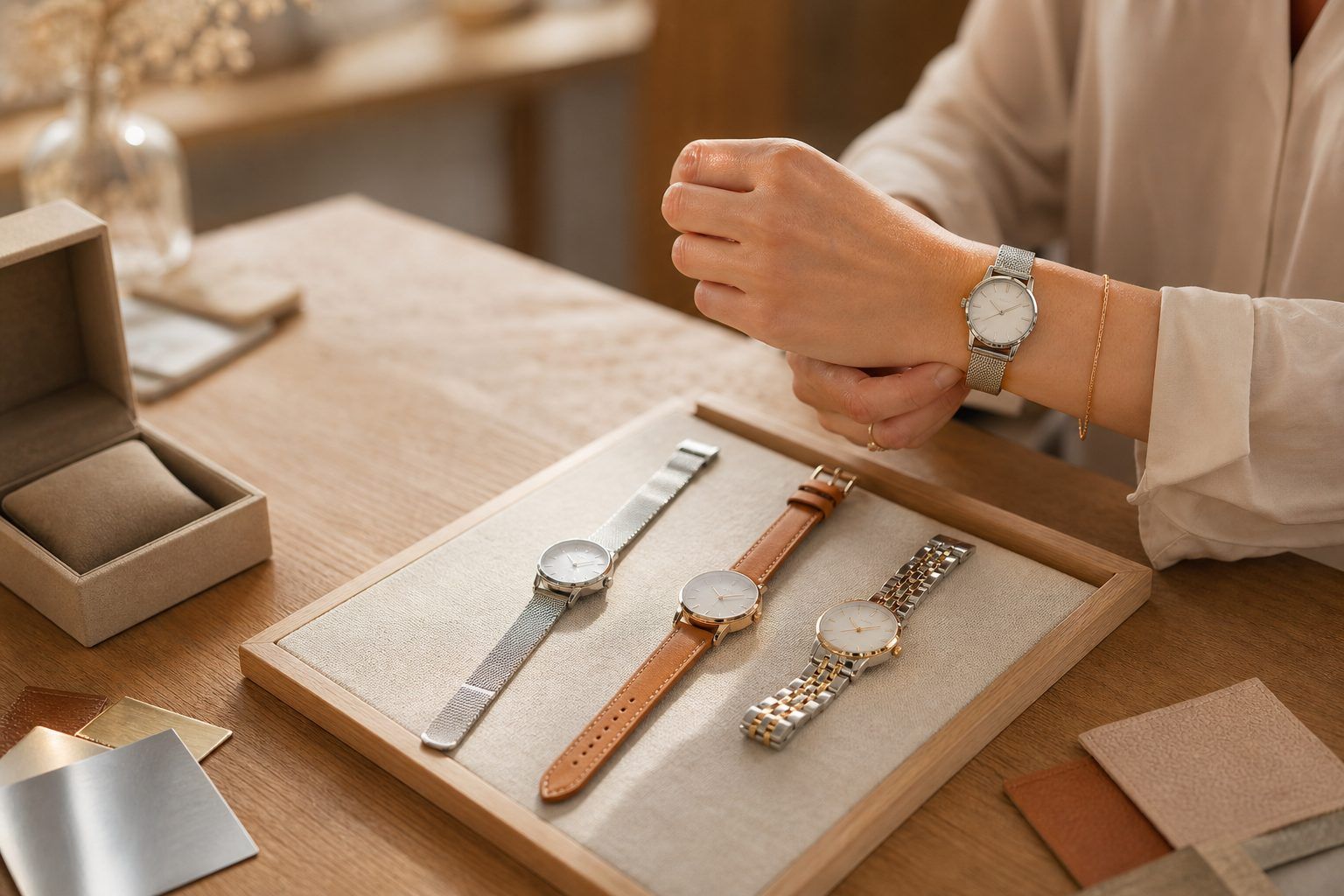 Montre femme&nbsp;: choisir le style, le bracelet et la matière avant la remise