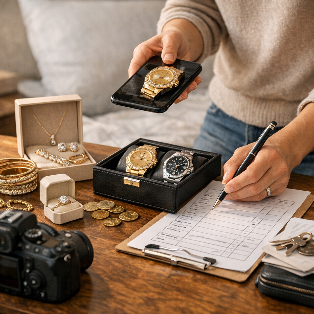 Bijoux, montres, or : constituer les preuves avant le sinistre