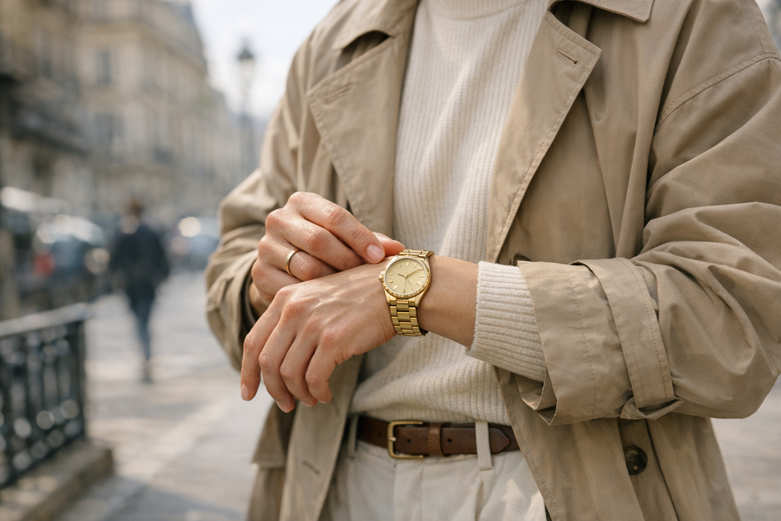 Style actif : montre, marche et élégance au quotidien