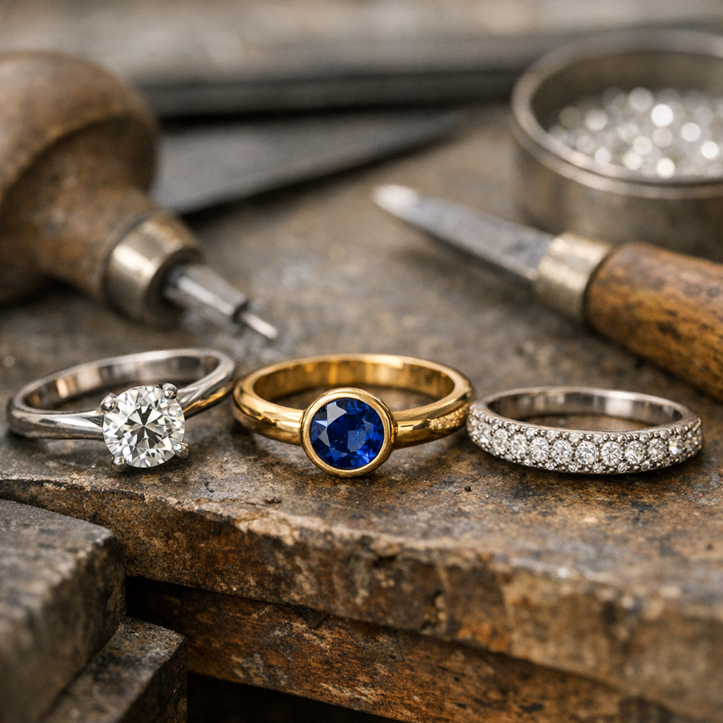 Serti griffe, serti clos, serti grain : les grands classiques