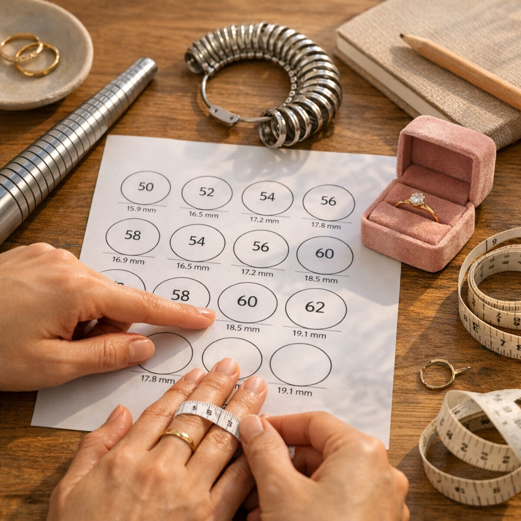Quel diamètre correspond à quelle taille de bague ?